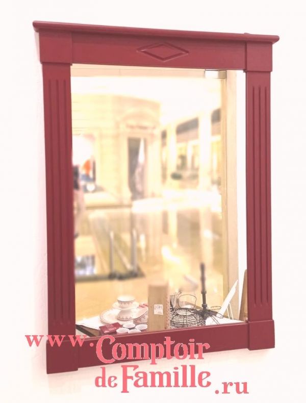 Зеркало из массива в стиле Прованс бордовое, Comptoir de Famille, арт. 100100