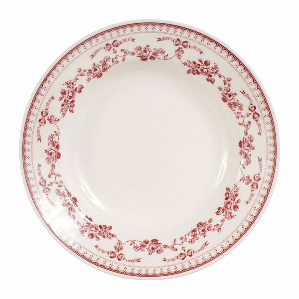 ТАРЕЛКА ДЛЯ СУПА Фаустина, COMPTOIR DE FAMILLE,  SOUP PLATE FAUSTINE BURGUNDY D23CM EARTHENWARE, АРТИКУЛ 110470