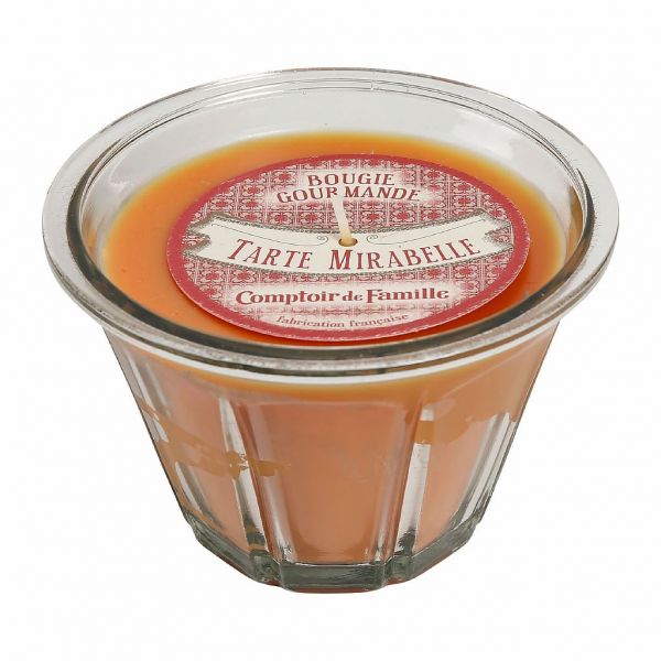 СВЕЧА, COMPTOIR DE FAMILLE,  CANDLE TARTE MIRABELLE BOUG-GOURM ORANGE D12 PARAF, АРТИКУЛ 200276