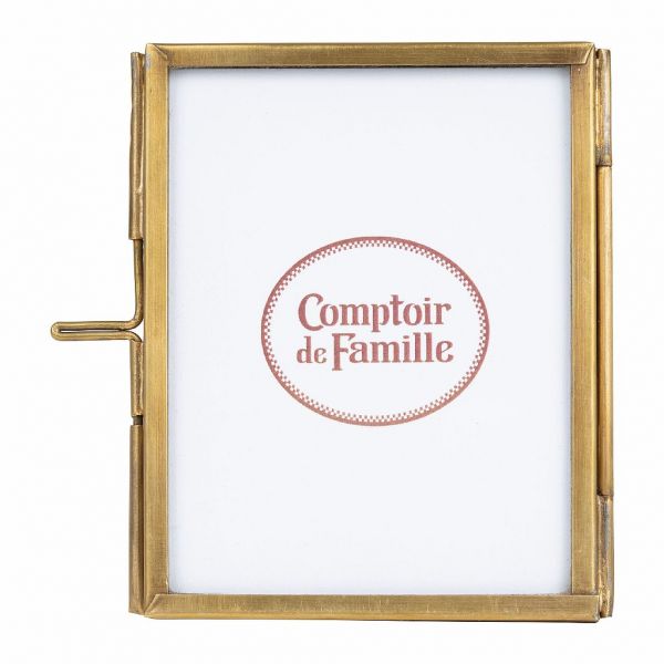 ФОТОРАМКА, COMPTOIR DE FAMILLE,  PHOTO FRAME FLEURLYS ANTIQUE GOLD 7X9 BRASS+GLASS, АРТИКУЛ 200871