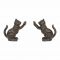 ПОДСТАВКА ДЛЯ КНИГ, COMPTOIR DE FAMILLE,  BOOKENDS L+R CAT CAMPAGNE BROWN 12XH12 CAST IRON, АРТИКУЛ 200926