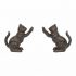 ПОДСТАВКА ДЛЯ КНИГ, COMPTOIR DE FAMILLE,  BOOKENDS L+R CAT CAMPAGNE BROWN 12XH12 CAST IRON, АРТИКУЛ 200926