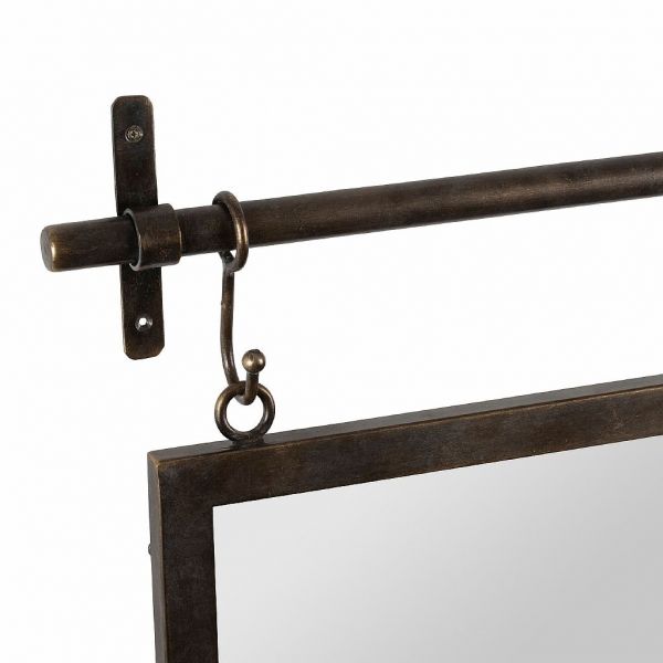 ЗЕРКАЛО, COMPTOIR DE FAMILLE,  MIRROR FERRE BLACK 46X12XH100CM IRON+MIRROR, АРТИКУЛ 201016