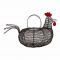 ДЕКОРАТИВНАЯ КОРЗИНА КУРИЦА, COMPTOIR DE FAMILLE,  HEN BASKET CAR-CIMENT NATURAL 31X21XH19 CM IRON, АРТИКУЛ 201118