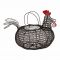 ДЕКОРАТИВНАЯ КОРЗИНА КУРИЦА, COMPTOIR DE FAMILLE,  HEN BASKET CAR-CIMENT NATURAL 31X21XH19 CM IRON, АРТИКУЛ 201118