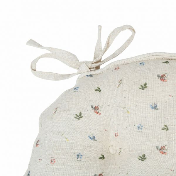 Подушка декоративная на стул Маленькие цветочки, круглая, 40 см., Comptoir de Famille