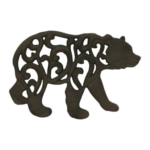 Подставка под горячее Медведь, коричневый 24X16CM чугун, Comptoir de Famille