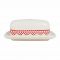 МАСЛЕНКА "Красные шашечки", COMPTOIR DE FAMILLE,  BUTTER DISH DAMIER RED 12X9XH6CM EARTHENWARE, АРТИКУЛ 2272