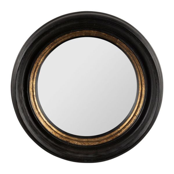 Зеркало AUREOL BLACK+GOLD D33X5CM RESIN+MIRROR COTE TABLE, Арт,: 35793