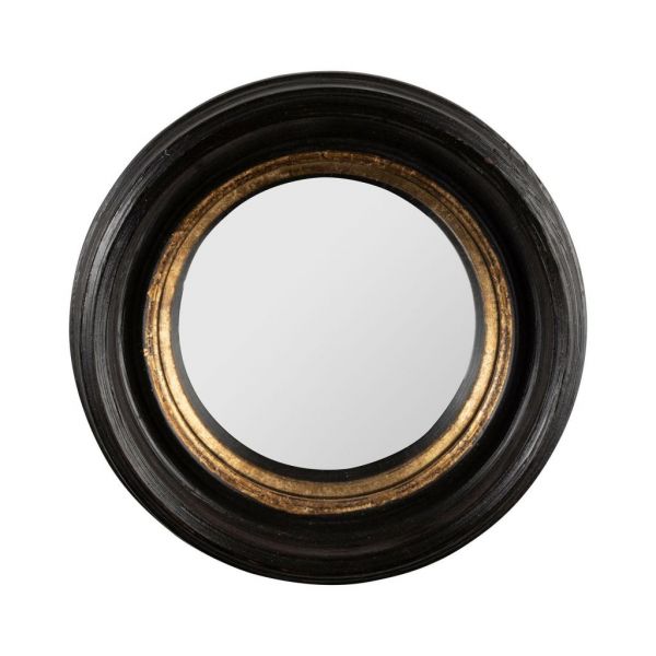 Зеркало AUREOL BLACK+GOLD D21X5CM RESIN+MIRROR COTE TABLE, Арт,: 35794