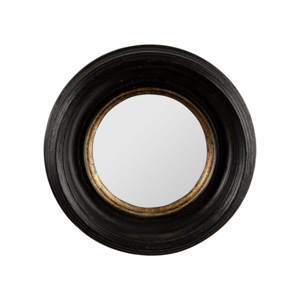 Зеркало AUREOL BLACK+GOLD D16X4CM RESIN+MIRROR COTE TABLE, Арт,: 35795