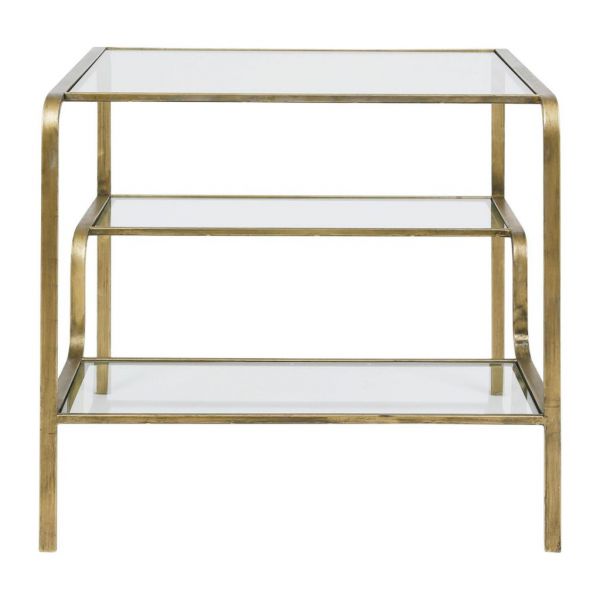 Столик приставной, SIDE TABLE ELUMINEA GOLD 60X60XH55CM IRON+GLASS ,Cote Table ,Арт,: 36902