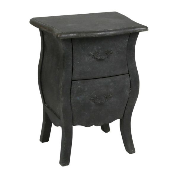 Столик приставной BED SIDE TABLE 2DR MERANO BLACK 51,5X40H70 PINE+MDF ,Cote Table ,Арт,: 37117