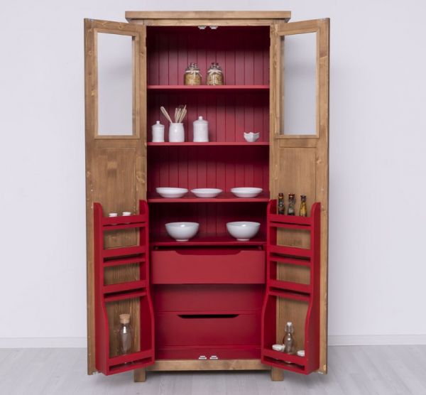Шкаф кухонный для хранения 96х65х220 см., цвет по выбору, массив, GR706
